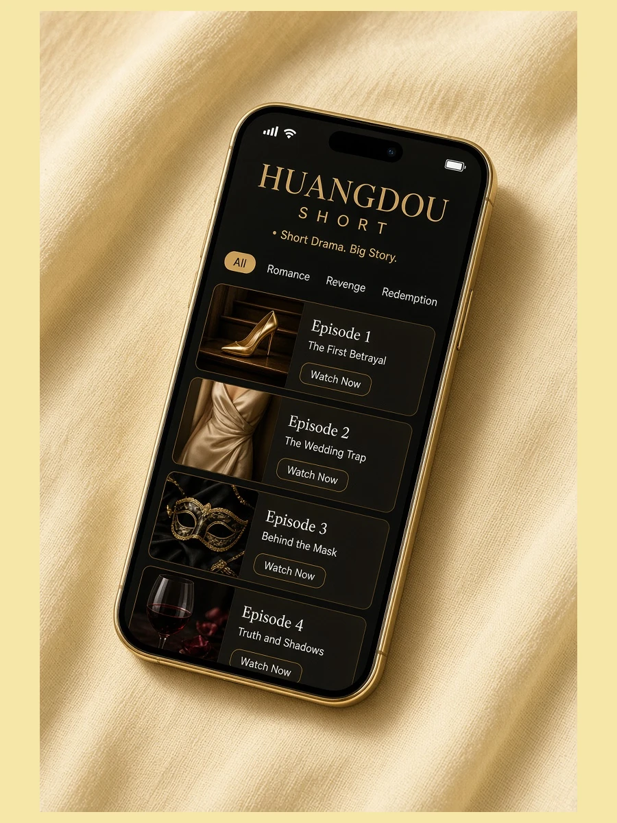 黄豆短剧APP阅读界面示意
